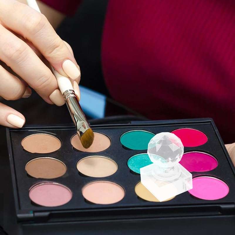 TOVINANNA 2pcs Pressing Tool Eye Shadow Empty Metal Pans Empty Eyeshadaw Boxes DIY Eyeshadow Making Kit Makeup Eyeshadow Tools Makeup Tool Empty Makeup Containers Acrylic Transparent 3