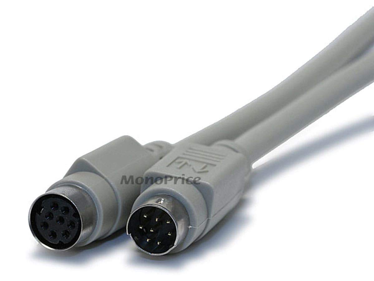 Monoprice 6-Feet MDIN8 M/F 0.0423611111111111 Cable, Beige (100534) Brown 2