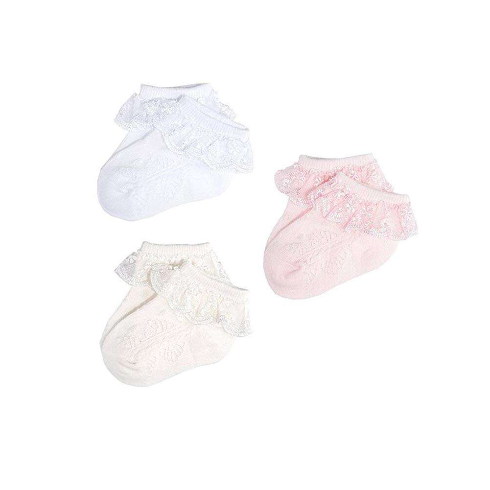 Baby Summer Girls' Princess Lace Thin Spring Summer Cotton Socks Dressy Socks (Multicoloured, 6-12 Months) 2