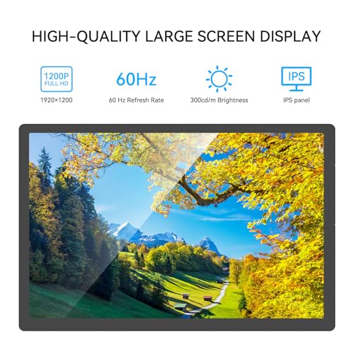 ADREAMER 13.3" Triple Screen Laptop Monitor Extender, Detachable 3 Screen Monitor for Laptop 11.6"-16", FHD 1200P IPS, Multi Screen Laptop Attachment, Compatible with Wins/MacOS(M1/M2/M3). 5