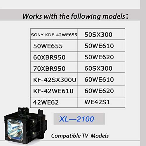XL-2100 A1606034B / XL2100/U/XL-2100U Replacement Lamp with Housing for Sony TVs 5