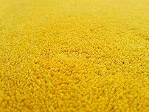 LIZARUGS Hand Tufted Modern Plain Design Home Carpet Yellow Colour (6X8 FEET) 2