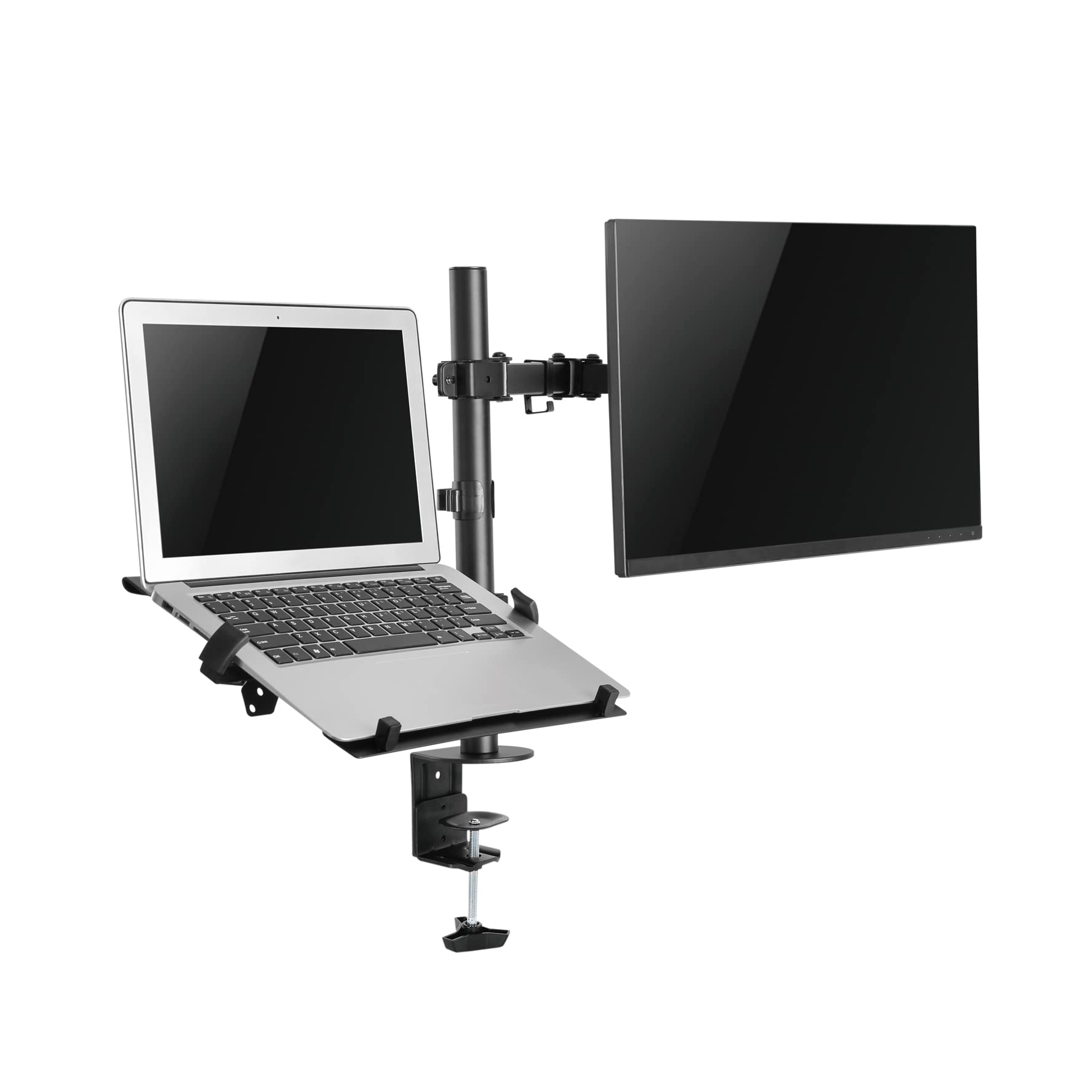Newstar FPMA-D550NOTEBOOK Full Motion and Desk Mount (clamp) for 10-27" Monitor Screen and Laptop, Height Adjustable - Black 6