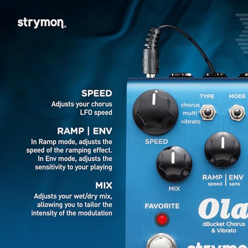 Strymon Ola dBucket Chorus and Vibrato Guitar Effects Pedal for Electric and Acoustic Guitar, Synths, Vocals and Keyboards 4