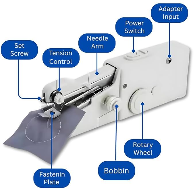 StonSell Electric Handy Stitch Mini Hand Sewing Machine Stapler Style Mini Machine Home Tailoring Silai Machine Emergency Stitching Handheld Sewing Machine For Emergency Stitching (A1+) 6