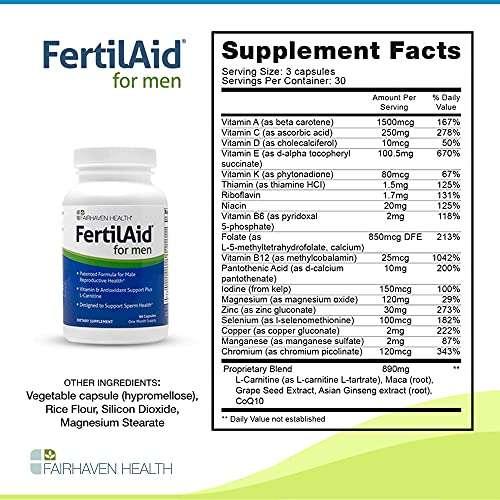 Fairhaven Health FertilAid for Men and Countboost Combo | Prenatal Male Fertility Supplement | Count and Motility Support Pre Conception for Him | Fertility Support Includes L-carnitine, Zinc, Folate 2
