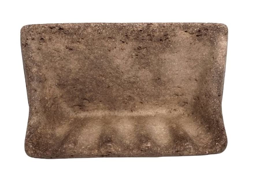 Tenedos Premium Classic Noce Brown Travertine Resin Soap Dish Holder – Elegant Natural Stone Bathroom Accessory for Timeless and Functional Decor 6