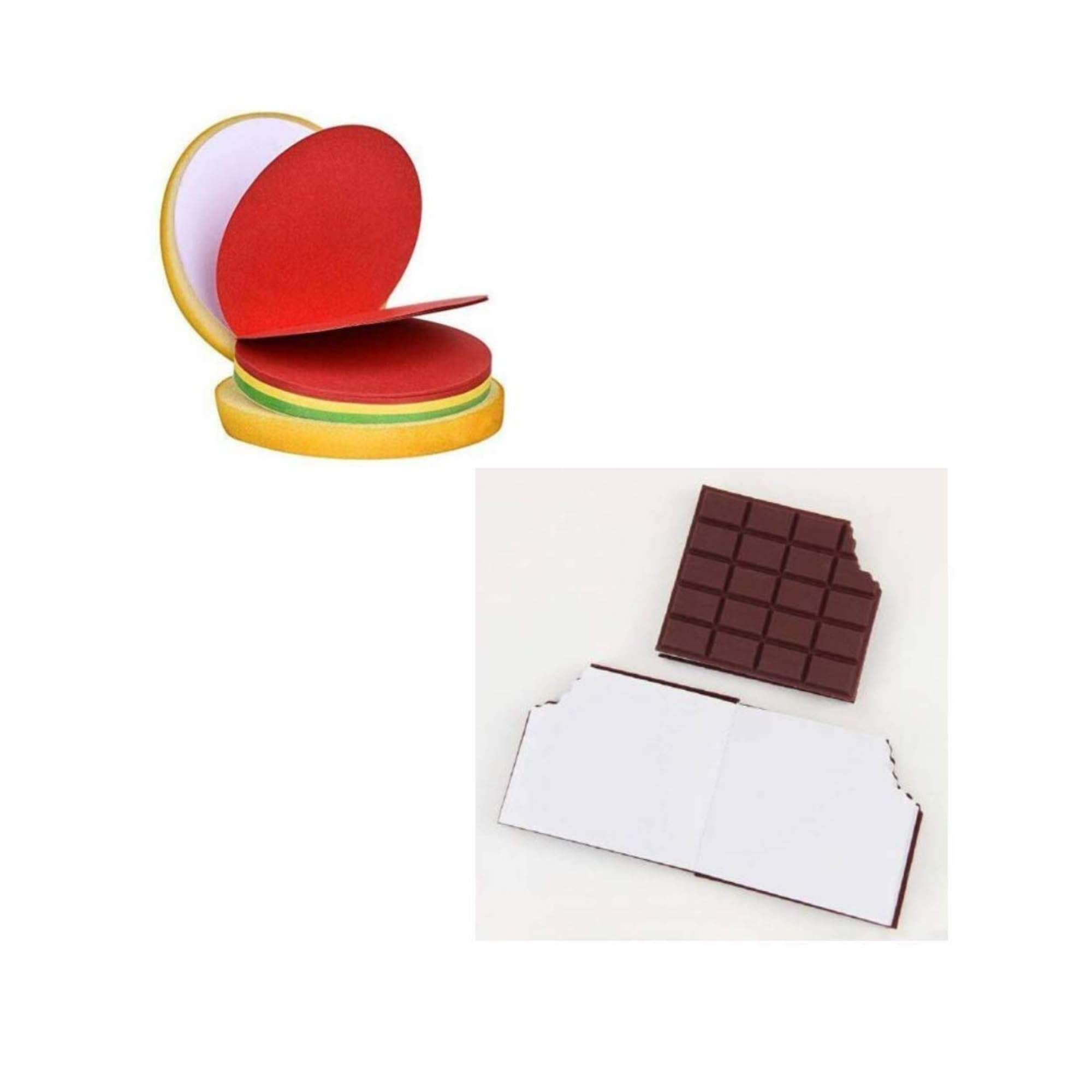 PANCIKAA Combo Chocolate Diary & Burger Diary Shape Memo Pads for Writing Memos, Notes & Sticky Notes 3