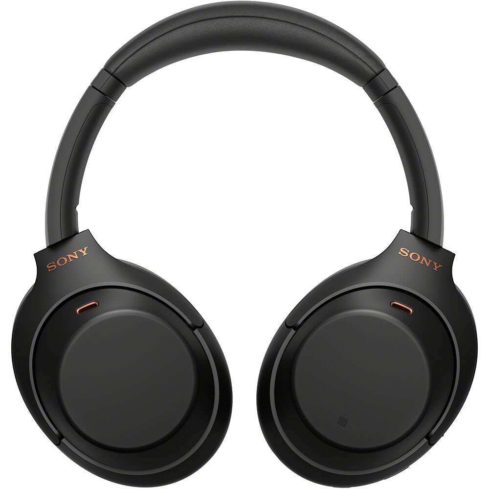 Sony WH-1000XM4 Wireless Noise-Canceling Over-Ear Headphones (Black) with Mic for Phone-Call and Voice Control (WH1000XM4/B) + Headphone Stand + USB Adapter 4