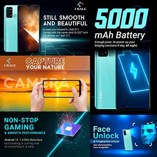 IKALL Z11 4G Smartphone with 6.53 Inch HD+ Display (4GB RAM, Android 10.0) (Cyan) 3