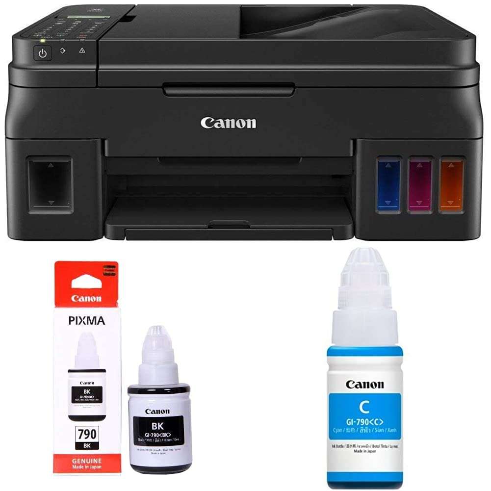 Canon Pixma G4010 All-in-One Wireless Ink Tank Colour Printer & GI-790 Ink Bottle (Black) & Pixma Ink Bottle,GI-790(Cyan) 1