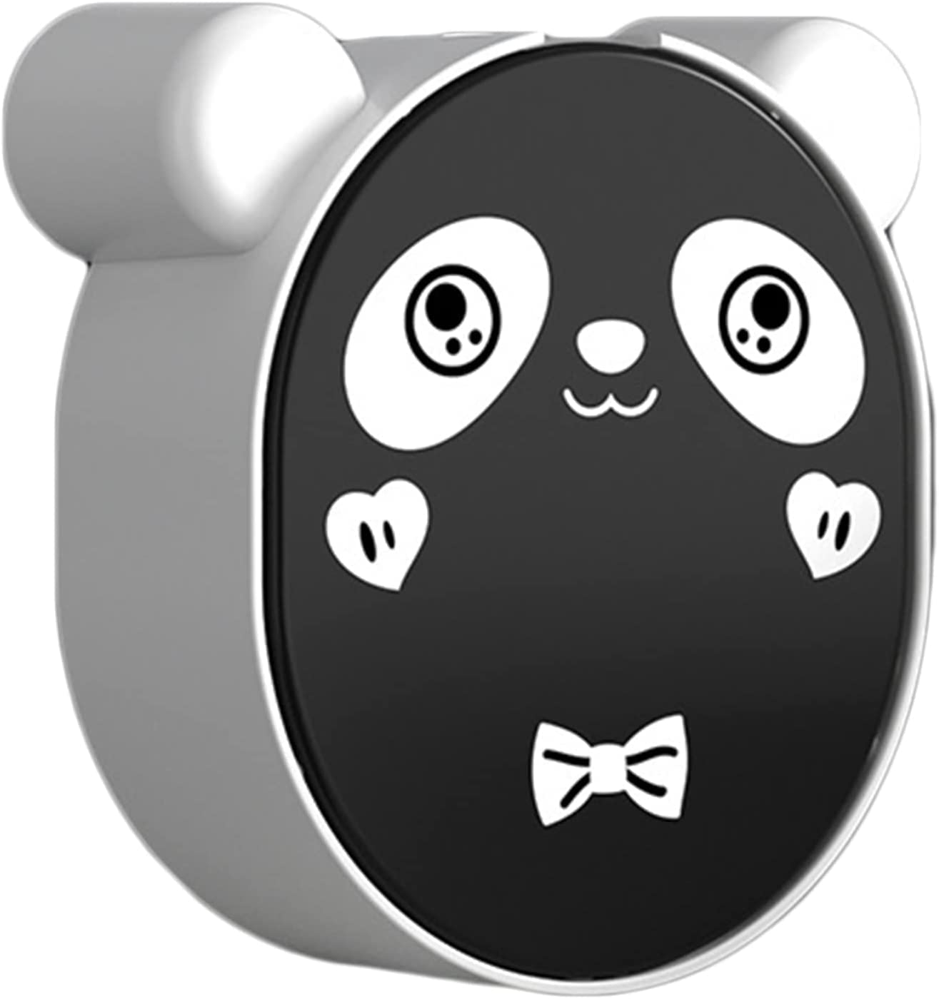 RANADE MART Cute Plastic Panda Cartoon soap Holder with Drain Flip Lid Soap Container Tray Soap Rack Punch Free for Bathroom Kitchen(Black) 1