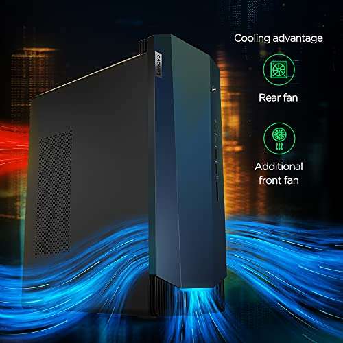 Lenovo IdeaCentre Gaming 5 Desktop (AMD Ryzen 5 5600G/8GB/512GB SSD/Windows 11/NVIDIA GeForce GTX 1660 Super 6GB GDDR6 Graphics/WiFi 5/Bluetooth 5.0/USB Keyboard & Mouse/Raven Black), 90RW005DIN 3