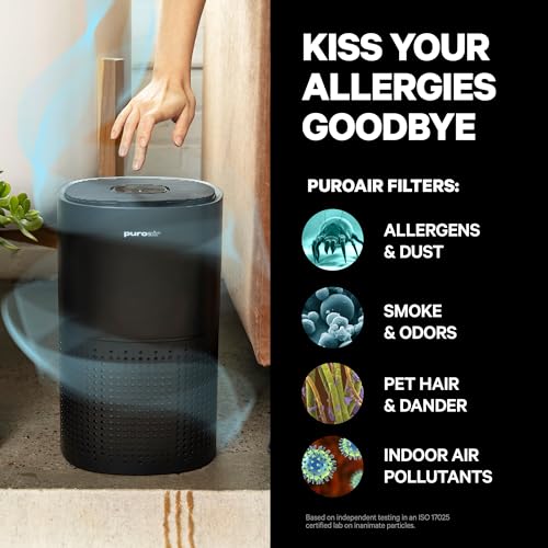 PuroAir 240 HEPA Air Purifier for Home Large Rooms - Covers Up To 1,000 Sq Ft - Filters Up To 99.9% of Pollutants, Smoke, Pollen, Dust - Quiet HEPA Air Filter - Air Purifiers for Bedroom 4