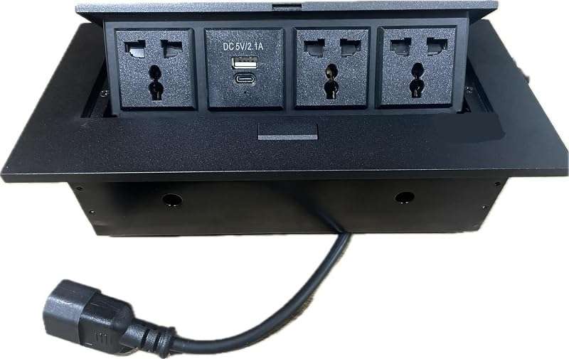 MakWorld® Hydraulic Popup Box for Conference Table with Desktop Socket (Style 5) 3