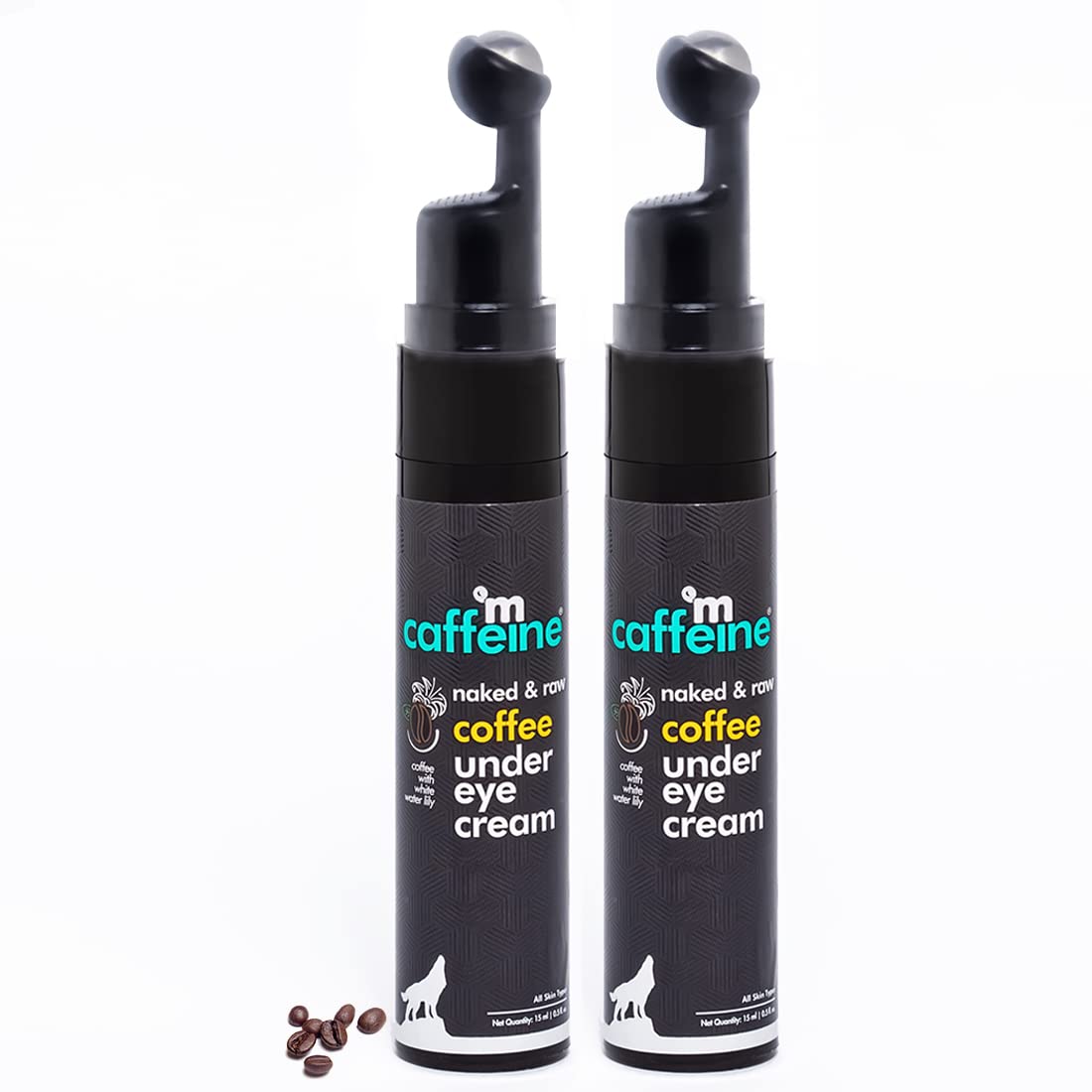 mCaffeine Caffeine Under Eye Cream Gel For Dark Circles, Fine Lines & Wrinkles (Pack of 2) | 94% Users Saw Reduced Dark Circles | Value Pack 1