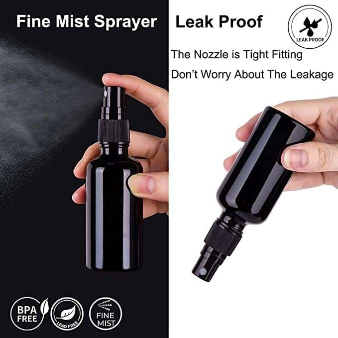 HARRODS Plastic Empty Small Spray Bottle, Mist Spray Bottle | Empty Spray Bottle | Spray Bottles | Liquid | Travel | Fogging | Sanitizer Spray Bottles | Room Spray | 100ml Pack of 5 6