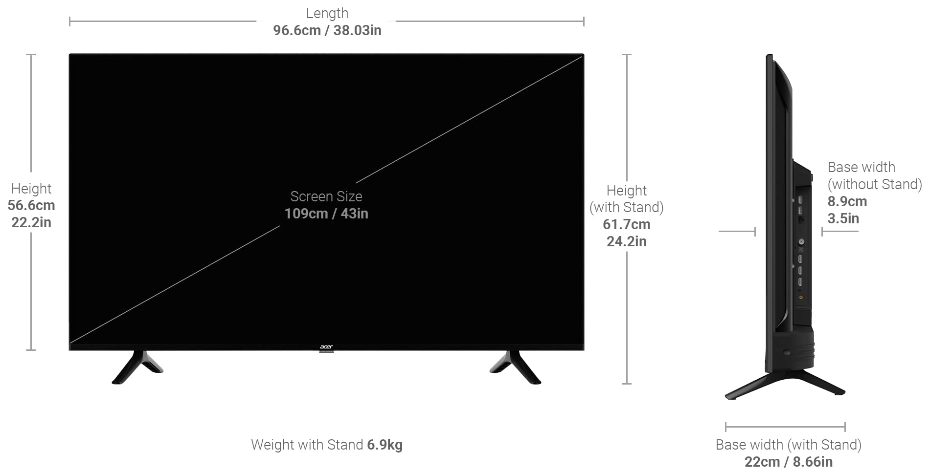 Acer 109 cm (43 inches) I Series 4K Ultra HD Android Smart LED TV AR43AR2851UDFL (Black) 4