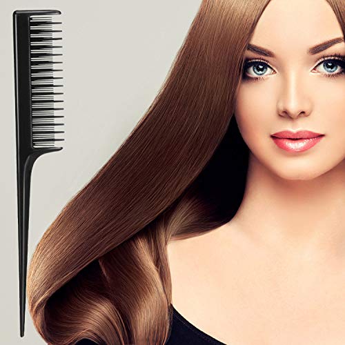 3 Piece Triple Teasing Comb, Rat Tail Combs for Women, Tool Structure Tease Layers Rattail Comb, Rat Tail Comb for Back Combing Root Teasing, Adding Volume, Evening Styling (Black) 5