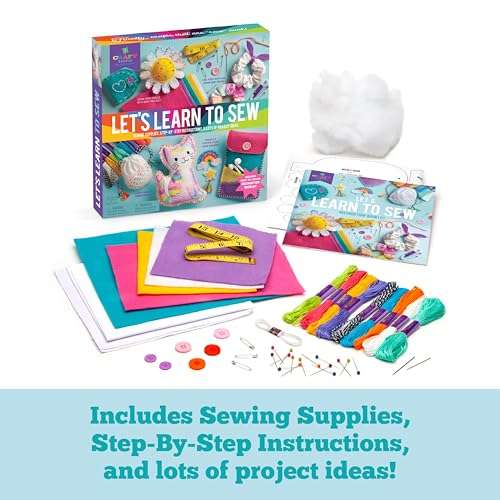 Craft-tastic Let’s Learn to Sew – Mini Sewing Kit, Arts and Crafts, Art Supplies, Embroidery Kit for Beginners, Includes Sewing Supplies, Easy-to-Follow Instructions, Arts & Crafts, Ages 7+ 2