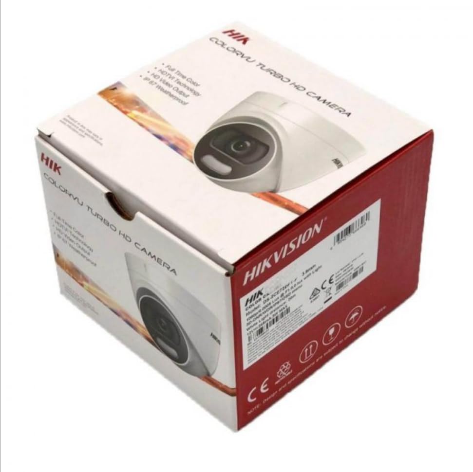 DS-2CE72HFT-F28 5MP Color-Vu Fixed Turret Camera, Analog BNC Security Camera, Turbo HD Dome, 4 in 1 TVI/CVI/AHD/CVBS, 2.8MM Lens, 130 dB WDR, 3D DNR, IP67 Rated 5