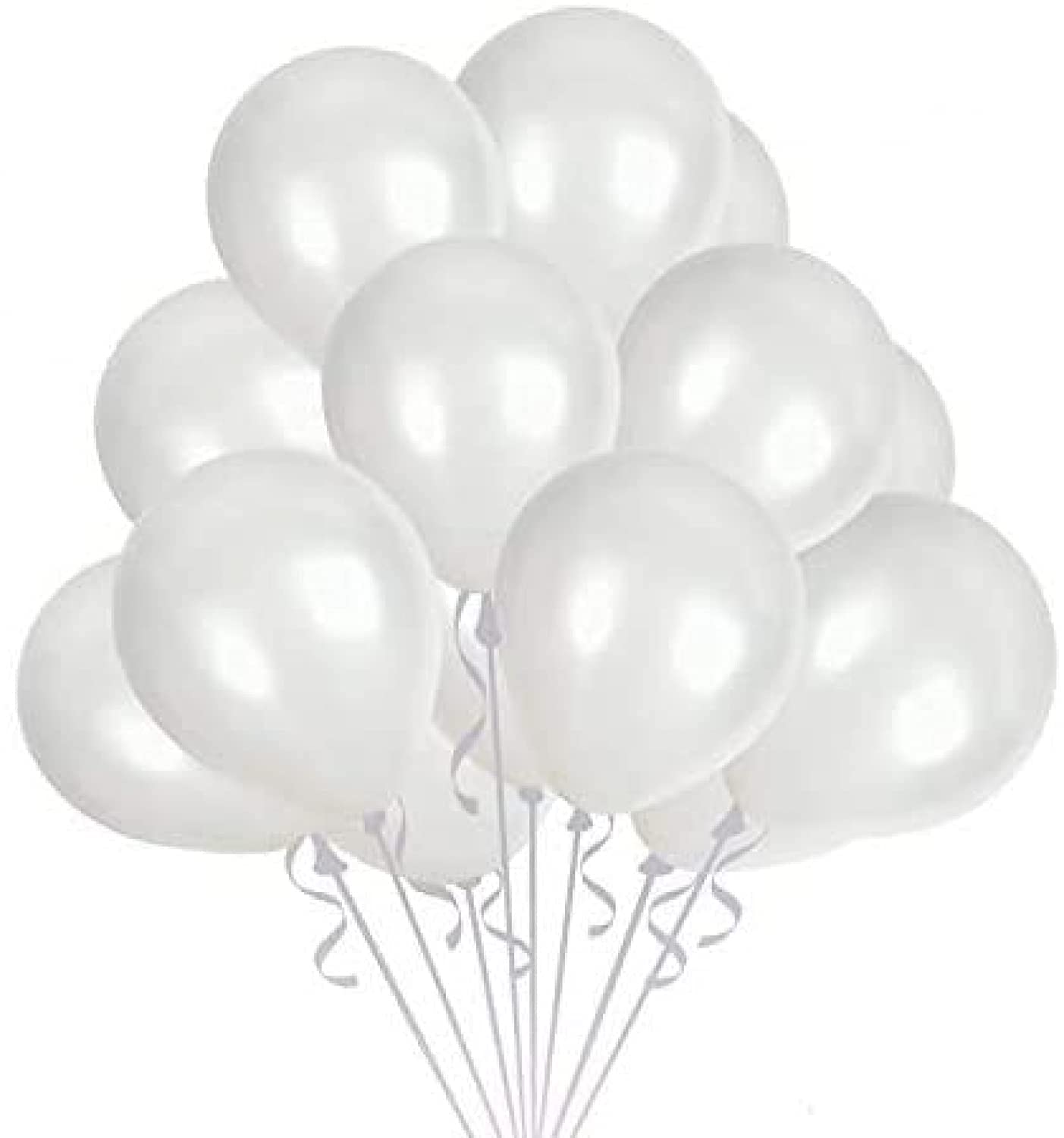 PRVV Decoration Metallic Balloon. Metallic Balloons pack for birthday decoration, HD Metallic Balloons Decoration for Birthday, Anniversary Party. (Pack of 25, Silver-White) 4