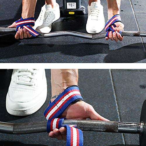 serveuttam Leosportz Thickening Anti-Slip Protective Gear Horizontal Bar Dumbbell Fitness Sports Gym Weight Lifting Belt Straps - 1 Pair 5