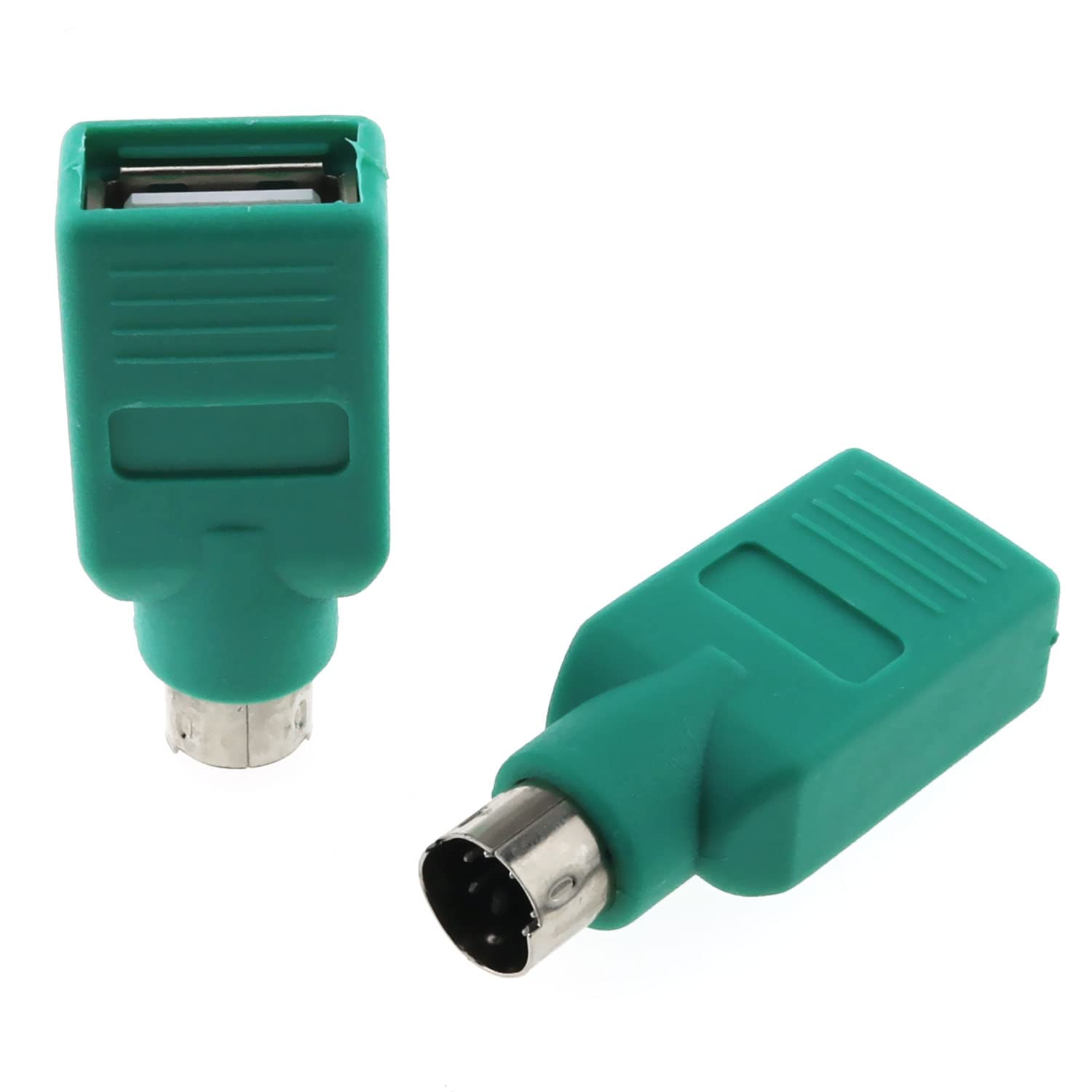 USB to PS2 Adapter RLECS 2PCS Green PS/2 Male to USB Female Converter Adapter for Mouse and Keyboard 4
