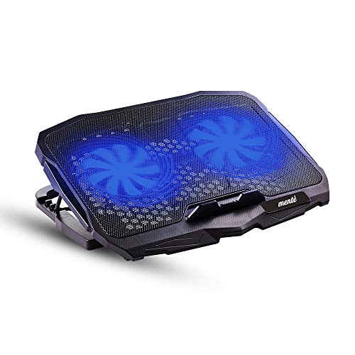 Mente Laptop Stand with Fan 2 USB Ports and 2 Super Silent Cooling Fan Laptop Cooling Pad (Black)