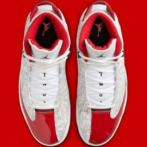 Nike Men's Low-Top Sneakers, White Black Neutral Grey True Red, 10.5 5