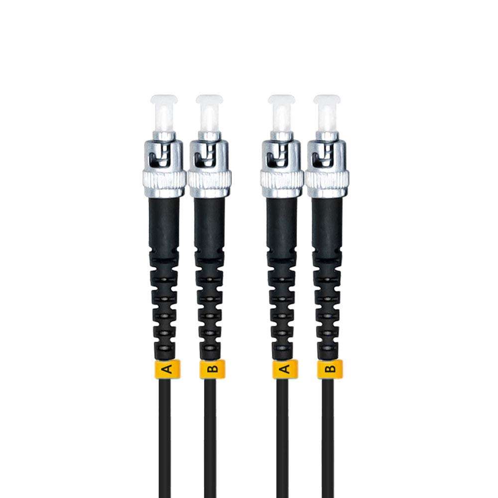 Jeirdus 200M ST to ST 10G OM3 Outdoor Armored Duplex 50/125 Fiber Optic Cable Jumper Optical Patch Cord Multimode 200Meters 656ft ST-ST 1