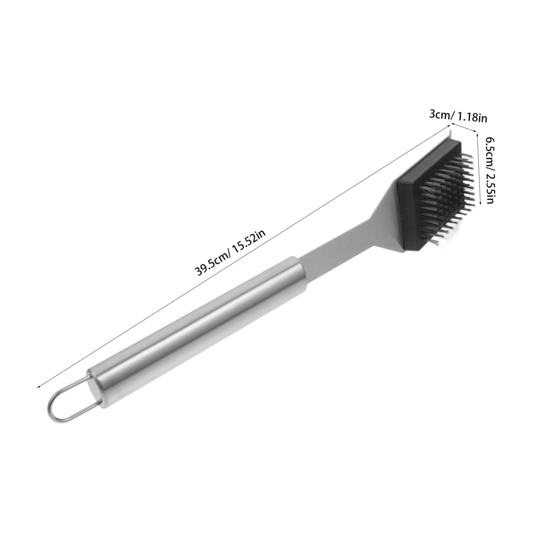 UKCOCO Set Cleaning Brush Grill Cleaner Tool - Char Scraper Barbecue Grill Brush Barbeque Accessories Grills Barbecues Scrapper Grilling for Scrubber Outdoor Silver Stainless Steel 3