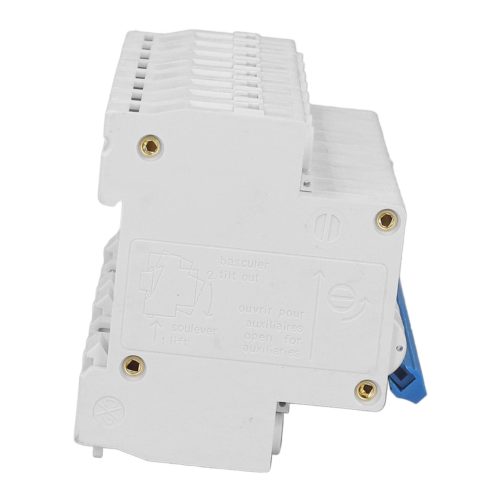 Interlocking Conversion Circuit Breaker, 50Hz Manual Dual Power Transfer Switch Stable Robust 4500A PVC AC400V for Fire Fight for Office Building ZozCgkdz 5
