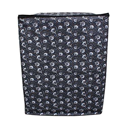 Glassiano Floral Grey Washing Machine Cover for Videocon NiWa Semi Automatic 7.3 Kg Washing Machine 5