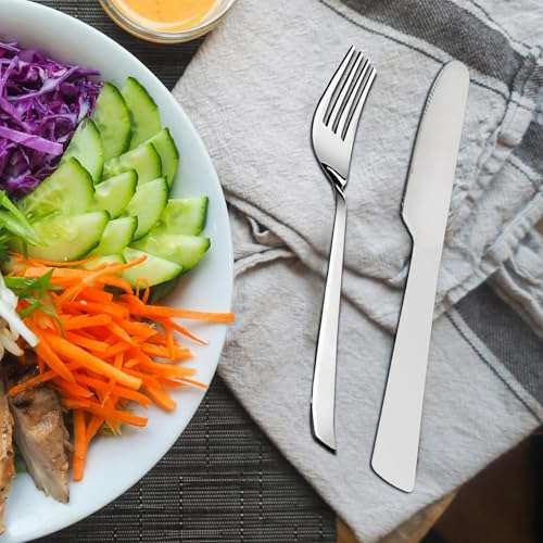 Parage Fantasy Stainless Steel Cutlery Set - Set of 25 (Contains: 6 Table Spoons, 6 Tea Spoons, 6 Forks, 6 Knives, 1 Stand), Silver 6