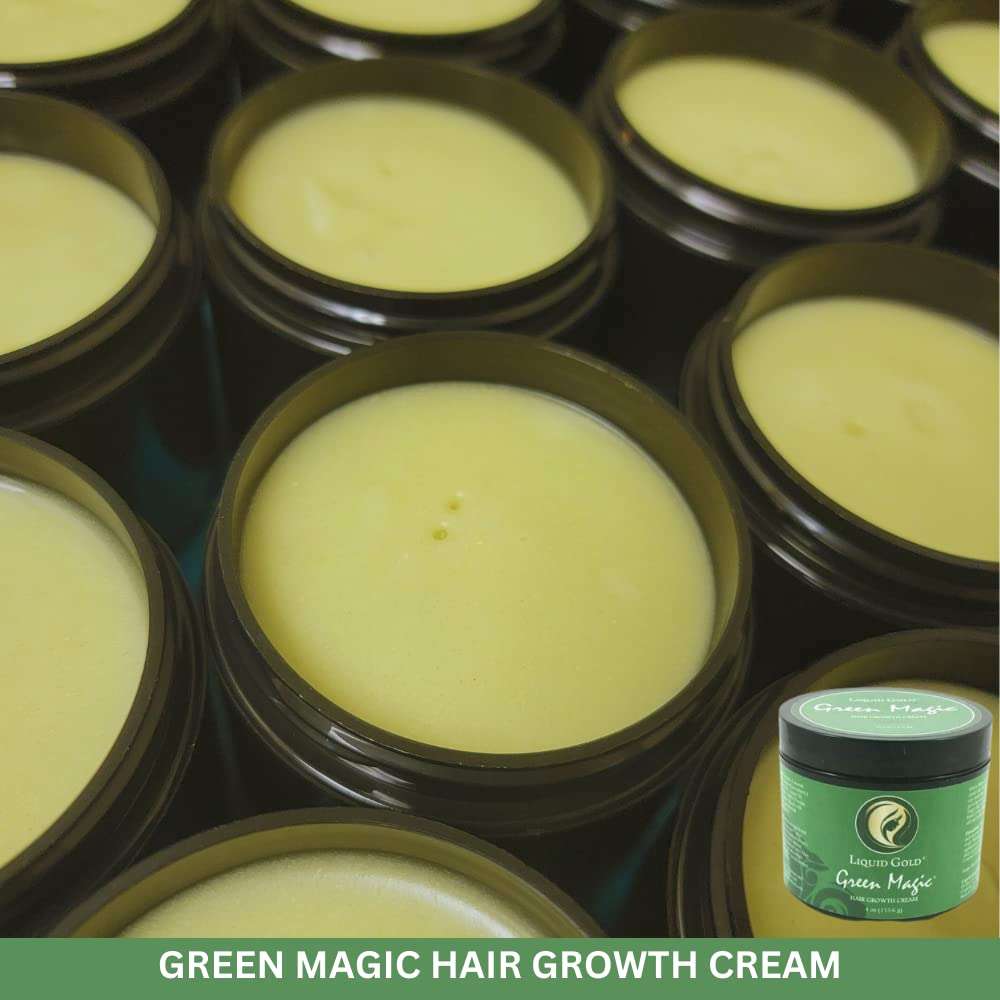 Green Magic Hair Growth Cream – Herbal Hair Growth for Thinning Hair, Edges & Scalp, Repairs Dry Damaged Hair & Supports Fast Regrowth for Stronger, Longer, Thicker Hair 4
