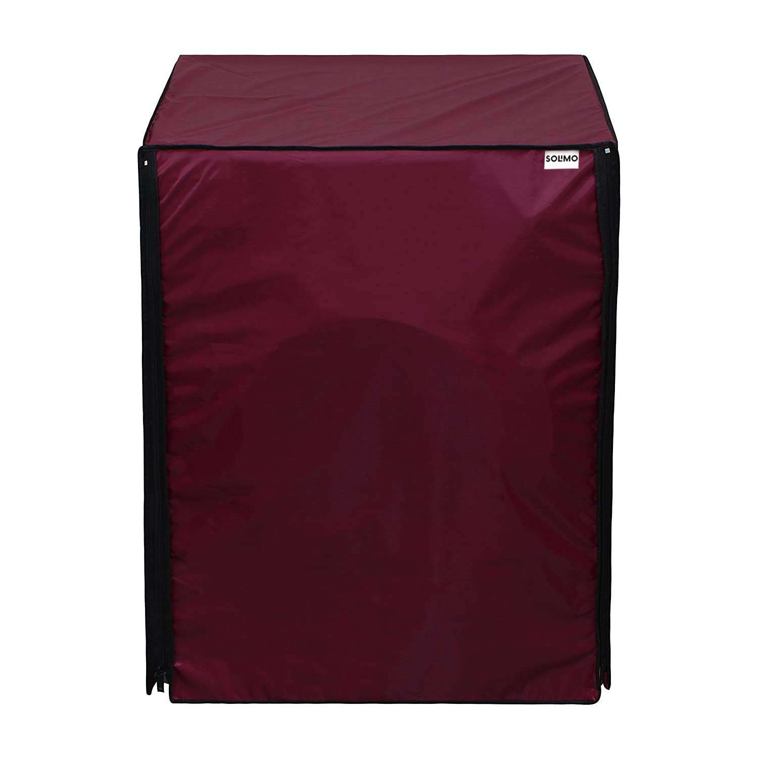 Amazon Brand - Solimo PVC Water Resistant Front Load Fully Automatic Washing Machine Cover, Maroon 5