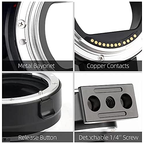 Ketsicart® Lens Adapter EF - EOS R - All Metal Auto Focus Mount Converter - Compatible for Canon EF/EFS Lenses to EOS RP, R, R6, R5 Cameras 4