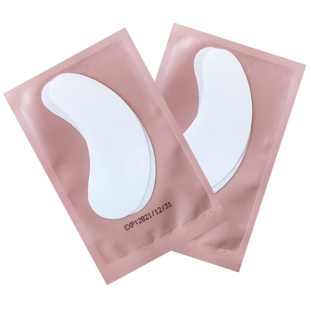 50 Pairs Gel Eye Pads,Hydrogel Eye Patch,Eyelash Extension Eye Pads,Lint Free Eye Gel Pads for Eyelash Extension Supplies, Beauty Makeup Eye Mask Kit,Eye Mask Beauty Tool HPNESS Pink 5