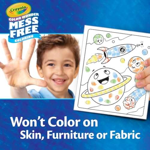 Crayola Color Wonder Mess Free Fingerprint Ink Painting Activity Set, Finger Painting Alternative, Toddler Coloring, Travel Activity, Gift for Toddlers 4