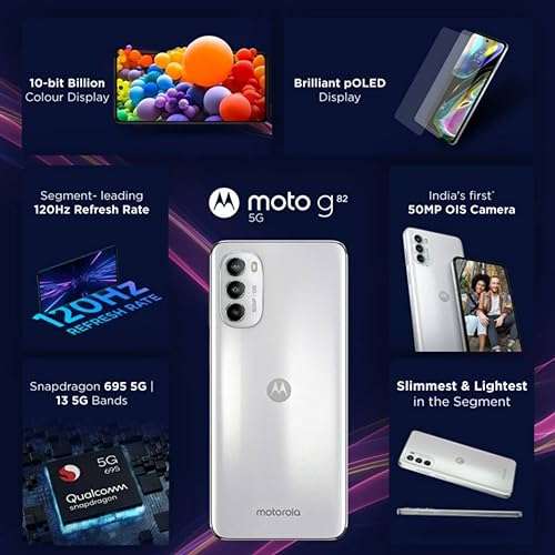 Motorola G82 5G (White Lily, 8GB RAM, 128GB Storage) 4