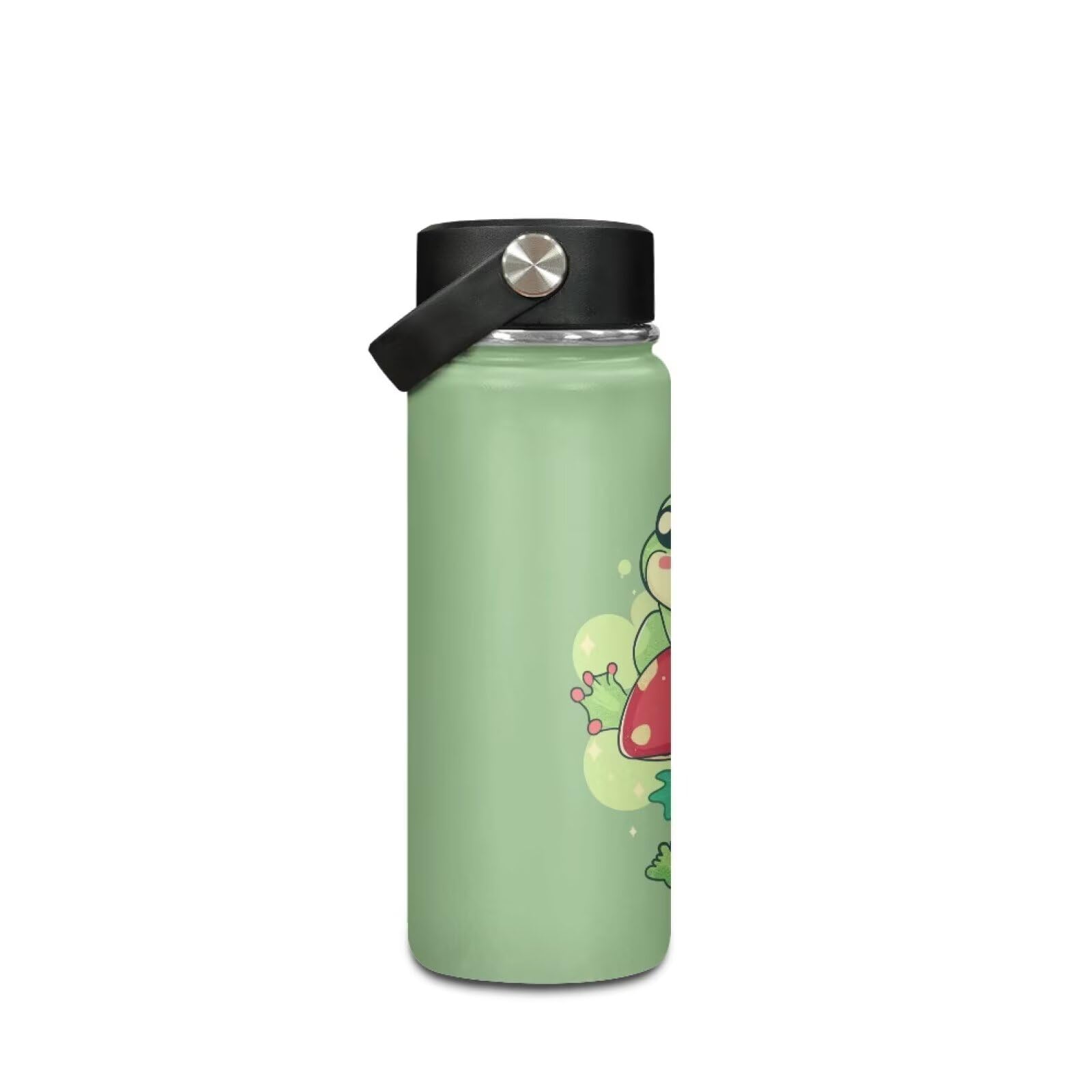 Bivxisrvo Green Frog Water Bottle Stainless Steel Insulated Vacuum Flask Thermos Lightweight Coffee Cup Travel Mug Leakproof Water Bottles Keep Cold 4-6 Hour Back To School Supply 3
