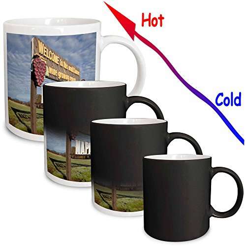 3dRose California, Napa Valley, Welcome sign - US05 WBI1742 - Walter Bibikow 11oz Magic Transforming Mug 2