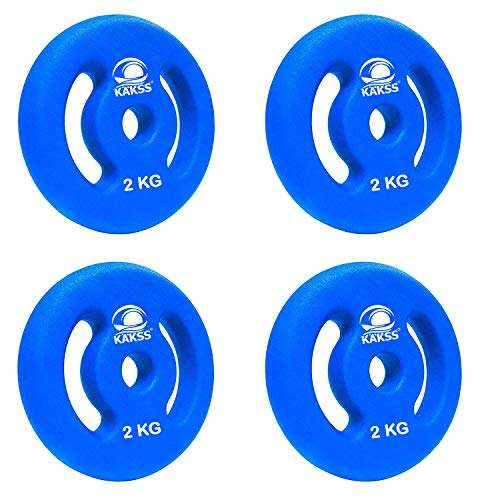 KAKSS 20kg DUMBBELL NEOPRENE COATED WEIGHT PLATES with DUMBBELL ROD (PROUDLY MADE in INDIA) 4