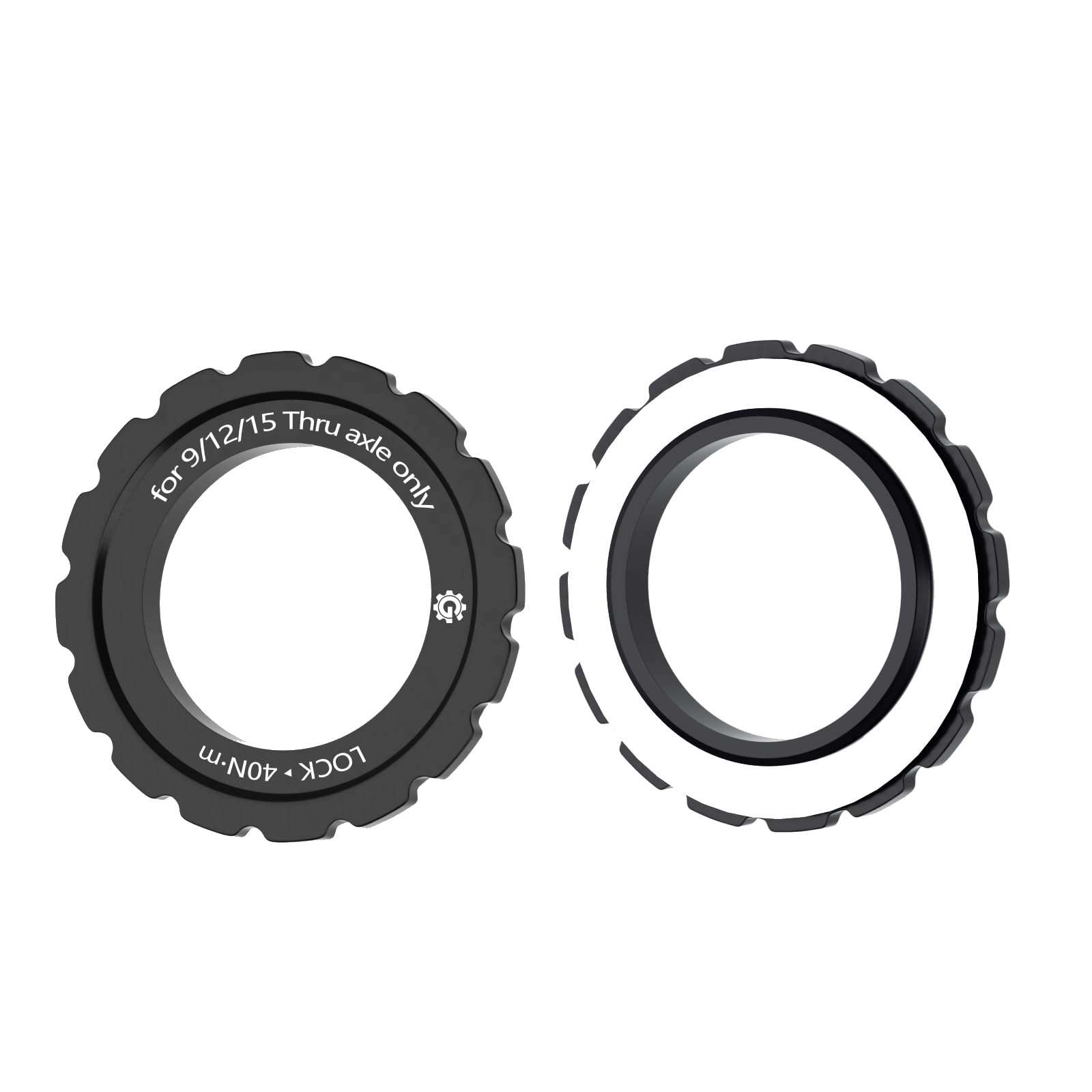 GRQUSTO Bike Centerlock Adapter with Lockring - 6-Bolt Mount Adapter & Centerlock Rotor Lockring Kit, Center Lock Tool for Road Bike Mountain Bike 9/12/15mm Hub Axles(Kit) 5