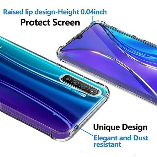 ConnectPoint Silicone Perfect Fitting [Bumper] Hybrid Edge To Edge Side Protection Transparent Back Cover For Realme Xt/Realme X2 4