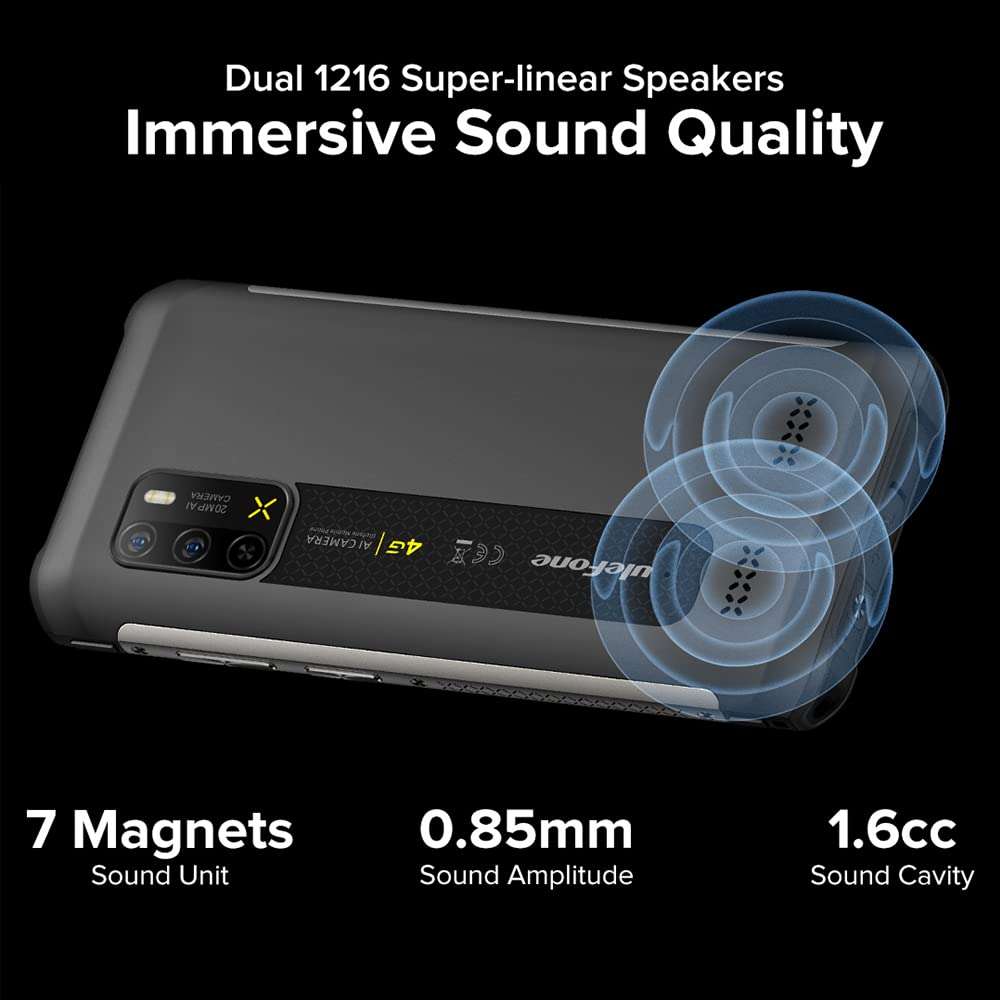 Ulefone Armor X10 Pro Rugged Smartphone Unlocked, Android 11 Octa-core 4GB + 64GB Waterproof Cell Phone, 5.5" HD+ Screen 4800mAh Battery 4G Unlocked Rugged Cell Phone 2