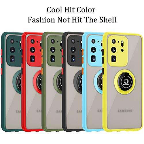 SOKAD Samsung Galaxy S20 Ultra Case, Anti-Scratch with 360 Degree Rotation Finger Ring Kickstand Work with Magnetic Car Mount Compatible for Galaxy S20 Ultra - Black 6