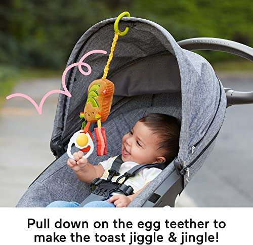 ​Fisher-Price Brunch & Go Avocado Toast Infant Stroller Toy with Teether for Babies from 3 Months and Up 3