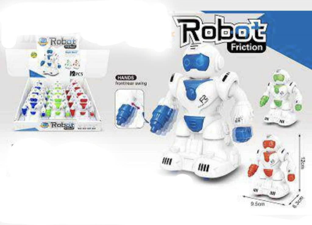 Safaira Pull Back Robot, Movable Arm, Neck Toy Robot, Set of 2 6
